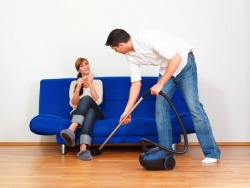 Honey, I said get the vacuuming finished