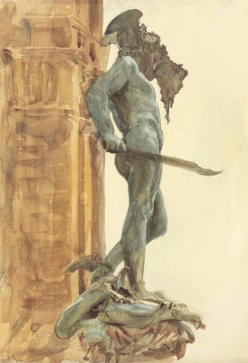 Perseus.c.1902.Watercolor and Pencil on paper.37.5 x 26.5 cm.Art by John Singer Sargent.(1856-1925).