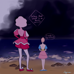 thyinum:   Pink seeing thunderstorm on Earth for the first time. Thanks to @thediamond-meme-authority for the idea Bonus