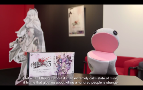 michigrim: I can’t believe Yoko Taro gave a really deep provocative thought on game design and violence in society while talking through a sock puppet. 