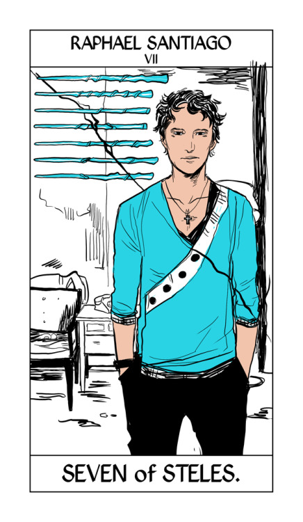 cassandraclare:More of Cassandra Jean’s and my Shadowhunter Tarot. The seven of steles can be 