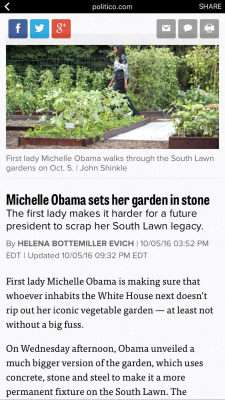 samsteve4eva:  tehnakki:  heymrsamerica:  snortingpixystixs:  This is some next level petty  I love that woman.  I love Michelle. No ones gonna hurt her turnip!babies!  Petty? Try genius. She is securing her garden for when she returns in 2024. 