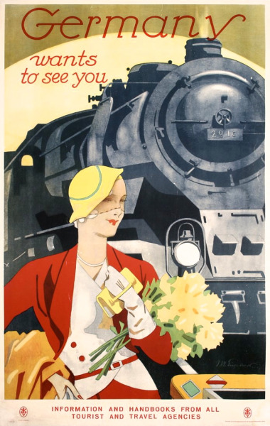 maudelynn:
“ Germany wants to see you c.1927 Travel Poster by Julius Ussy Engelhard
”