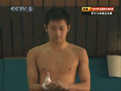 The only reason why I watched diving - cute (and some are muscular) guys~! =) *Yang Liguang &amp; Chen Aishen Source: http://www.youtube.com/watch?v=FSPISCeH2vE