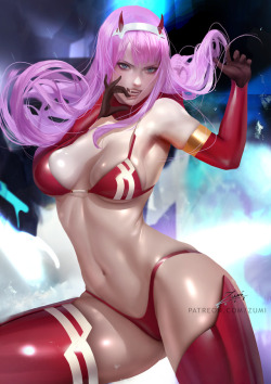 zumidraws:  Alternative version of Zero Two&gt;https://www.patreon.com/zumiNSFW Preview can be found here:https://zumidrawsnsfw.tumblr.com/post/175278264586/zero-two-nsfw-preview-httpswwwpatreoncomzumi