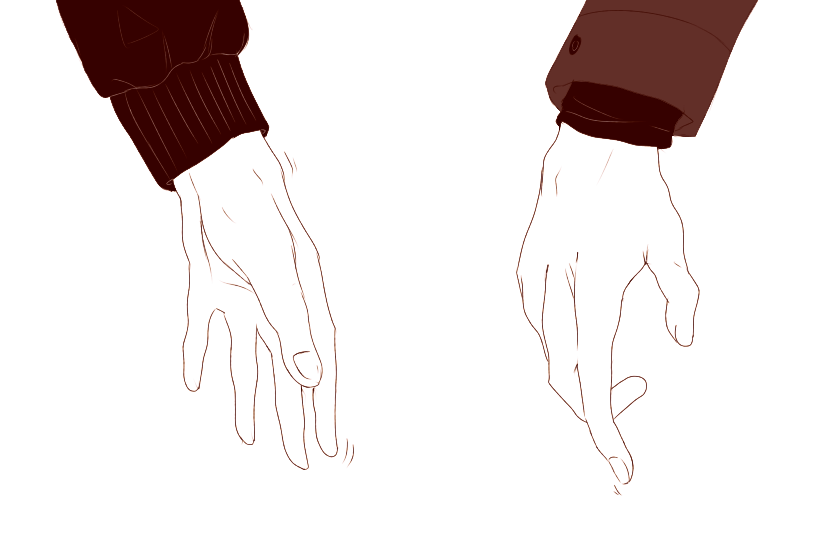 scottissue:   Holding hands to warm up from the cold.  Little fluffy Ereri comic,