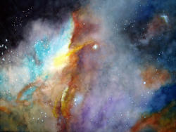 2headedsnake:  Allison Ashton &lsquo;Large Magellanic Cloud&rsquo; watercolors