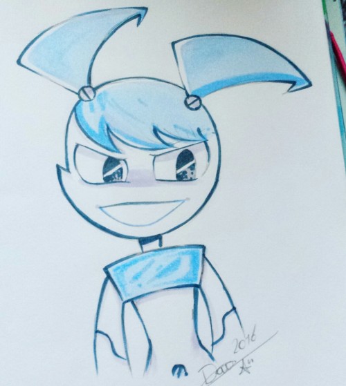 My Life As A Teenage Robot fanart that I made!! It&rsquo;s a regular drawing of Jenny and one of her