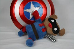 lulupaca:  Bucky Bear waits on Cap to rescue him! Bear by me, photography and hosting my insanity by buffdolls.tumblr.com Super proud of this, started at 730am drafting the pattern and ended at 6pm with finishing touches!and that’s -with- a huge meal