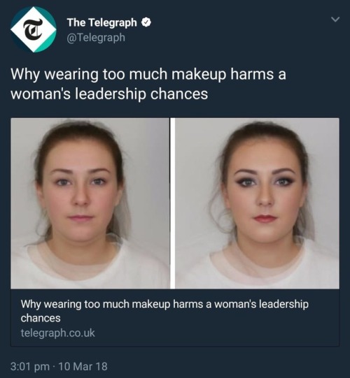 thatdiabolicalfeminist: yayfeminism: Great news guys   So if women wear makeup at work we&rsquo