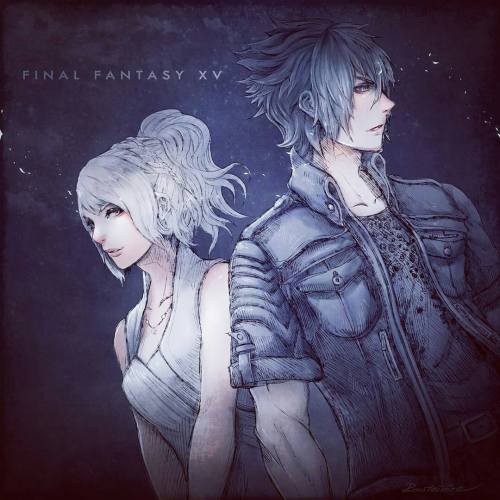 rousteinire:Fanart of Lunafreya and Noctis from Final Fantasy XV, can’t wait for the game’s release!
