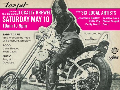 I&rsquo;m painting a mural at the Tar Pit on Saturday, May 10th here in Brooklyn! I&rsquo;m 
