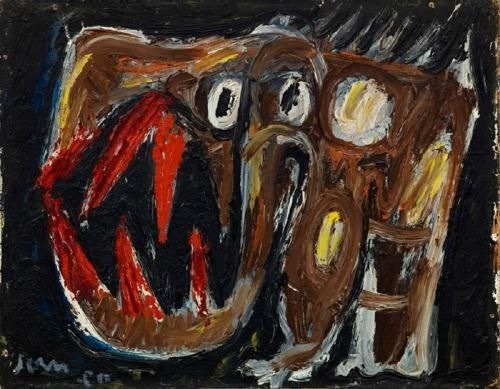 dionyssos:Asger Jorn , composition with chimera 1950