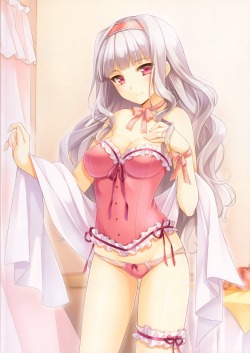 Trin76:  Cleavage Garter K Y=K K-Ko Lingerie Pantsu Shijou Takane The Idolm@Ster