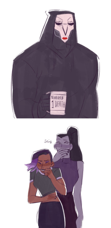 rumpling:please help him he is so confused. in other words how many times do you think sombra pranks reaper in a week. 