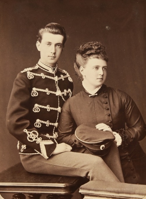Grand Duchess Maria Alexandrovna of Russia with youngest brother, Grand Duke Pavel Alexandrovich. Mi