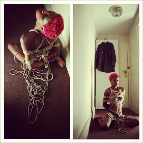 mrsbshi: kinkyreblogs:    “Tied III” starring @TheRealFifi, rope by @Bluerisk, nyc    @b