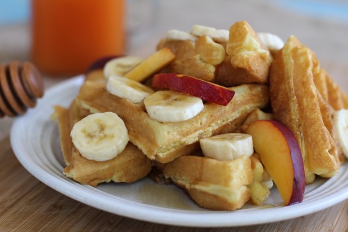 Fruit and waffles!