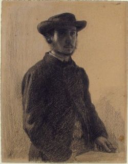 Self-Portrait sketches, Edgar Degas c. 1857