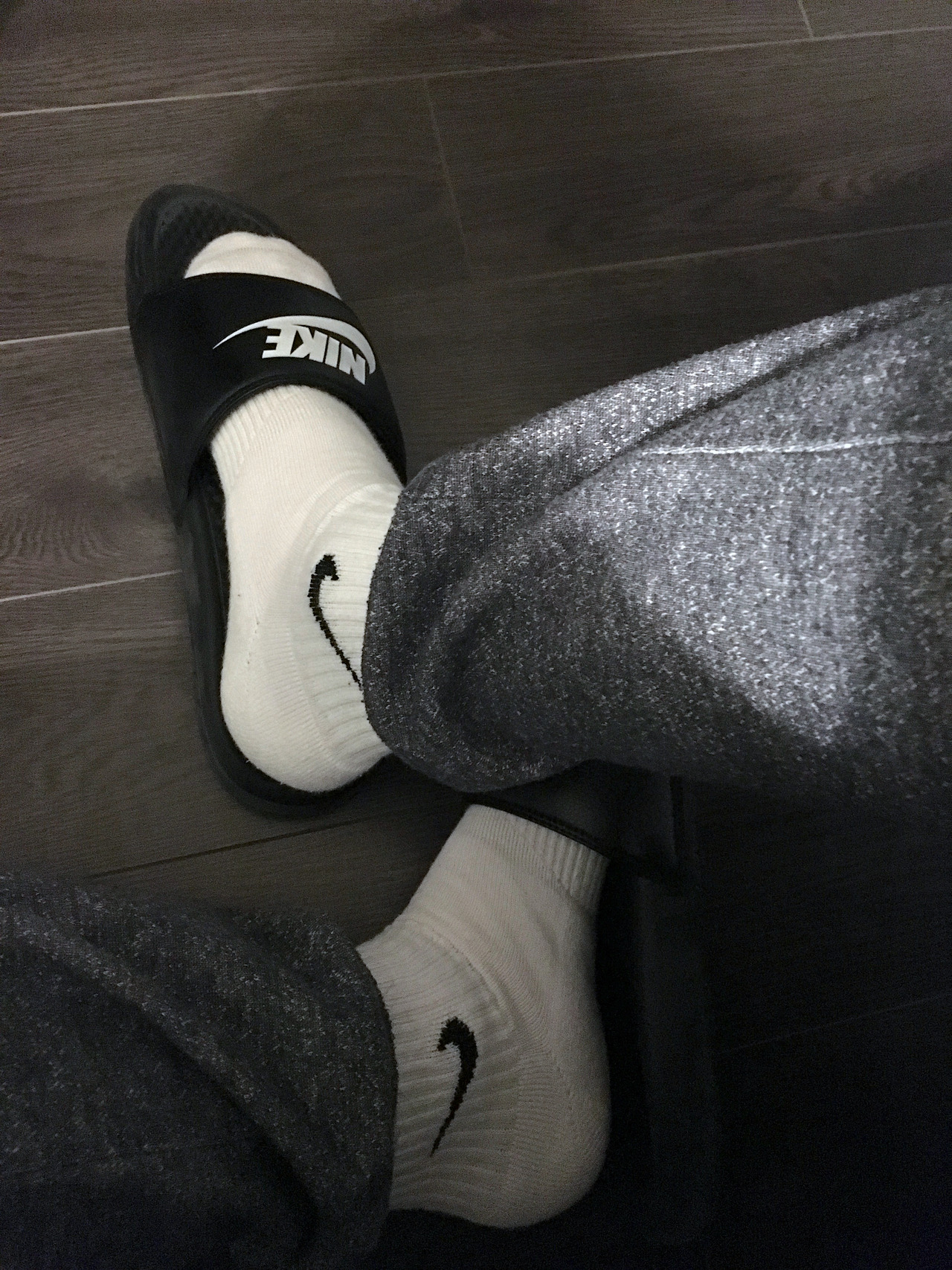 nike socks and slides