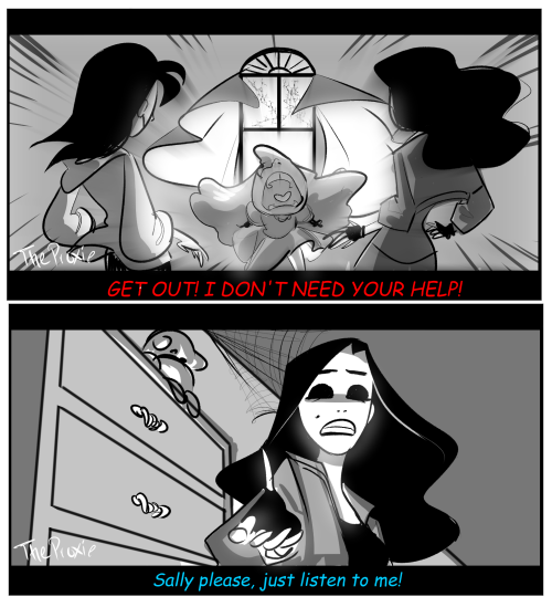 proxie-of-the-art:fake storyboard - Sally needs helpNo no, Jeff is right