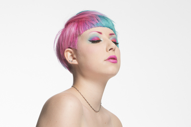 anemia:  Here i am being a hair model for work! I did my own makeup 