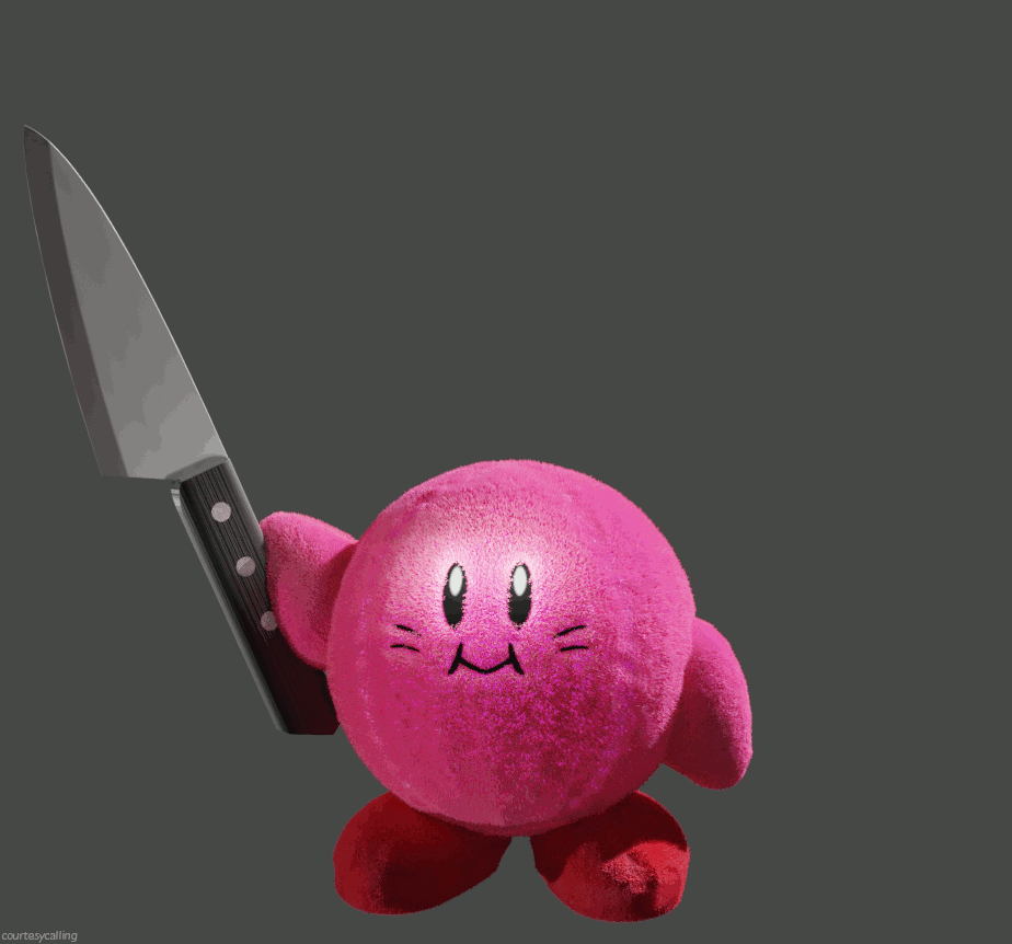 Станк найф версия. Кирби с ножом. Кирби Нинтендо. Plush Kirby with Knife.