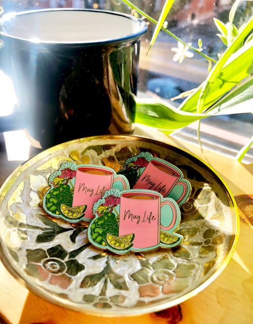 Got some cute-ass mug-life pins in the shop!