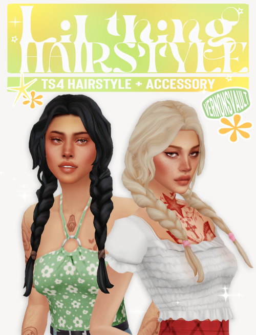 vernonsvault: ☆  LIL’ THING HAIRSTYLE - TS4 CUSTOM CONTENT   ☆some long wavy be