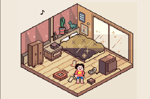 unwoundclock:  +.*Steven’s Room*.+ so I made a really little Steven’s Universe