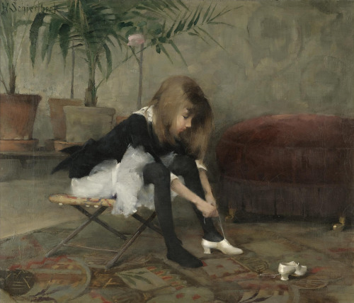 Study - sketches ,painting and detail - Dancing Shoes - Helene Schjerfbeck 1882Fins painter(1862-194