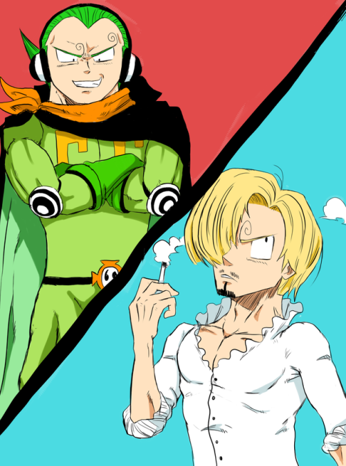 Sanji vs Yonji (DBZ styled)*Also a Teamfourstar reference*