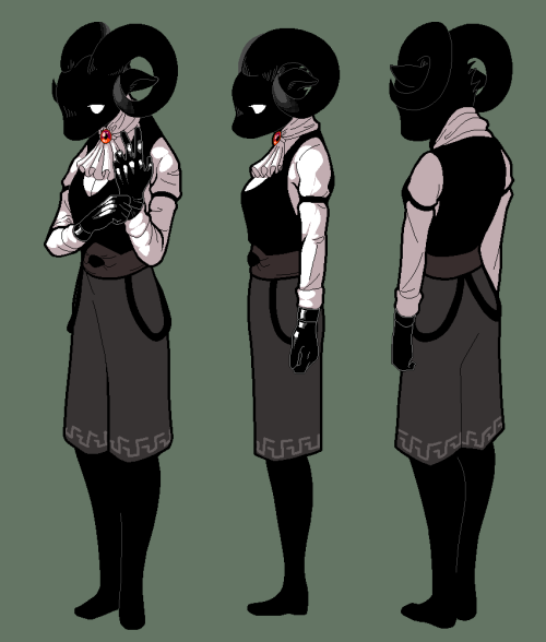 discommunicator:Lady Piper, the deputy head of   Ringlet’s  Great ArchivePiper is from different world and her body is made of thick darkness
