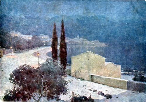 Ivan Endogurov - Moonlit Winter Night in Ajaccio, 1891.