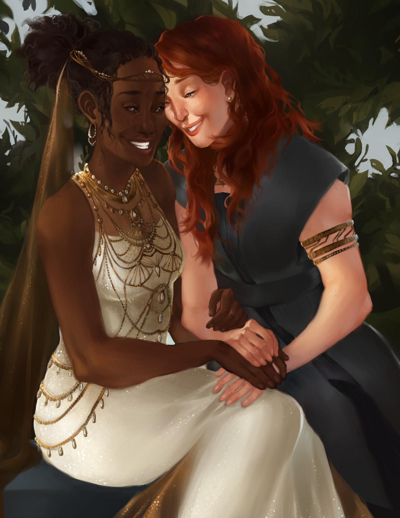 caekpan:
“Commission for the wonderful errantlight of her knight Ada and Kira Carsen!
”