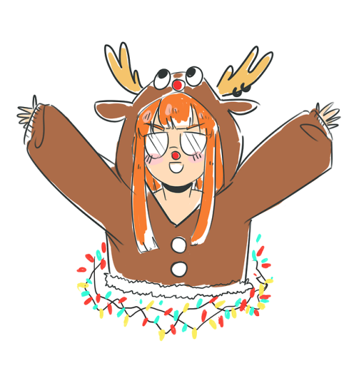 christmas is over but I made this doodle just because I love her outfit