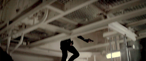 natasharomanoffgifs:#why bring one gun when you can bring two