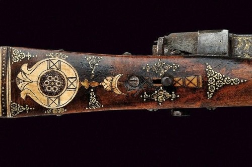 Ornate Turkish miquelet tufenk rifle, early 19th century.from Czerny’s International Auction House