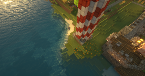 Minecraft (texture pack: summerfields | shaders: seus)