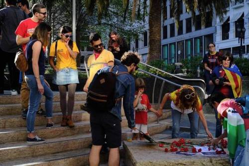 Help Catalonia Demonstration at Union Square in San Francisco.#freecatalonia #helpcatalonia #demon