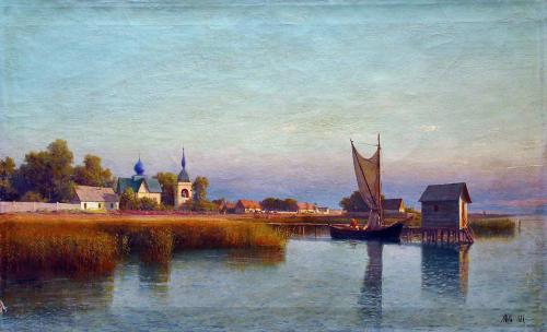 Lev Lagorio (1828 - 1905) - View of the Town from the Riverside. 1887.