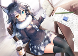 sieben002:grey wolf (kemono friends) drawn by akashio (loli ace) - Danbooru