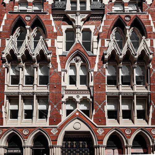 (via Victorian Gothic - designed and built as an intended warehouse for vinegar in London, UK (1868)