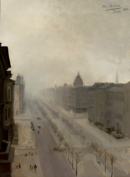 thepolishstufflove:  “Unter den Linden Street in Berlin” (1890) by Anna Bilińska-Bohdano