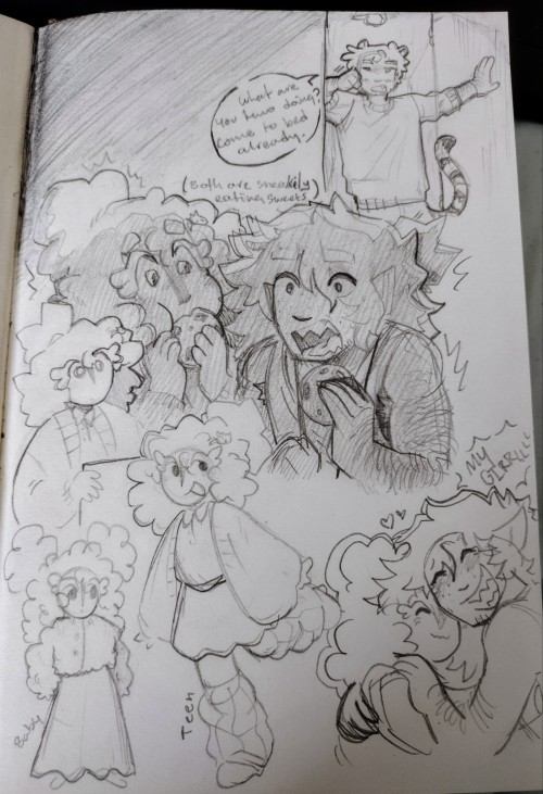 Some Traditional Doodles. Some Are Humanized Designs Of Frost, Hootsie, And Gricko Whilst The Others