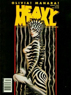 frazettamolamucho: Heavy Metal Magazine(1995) cover art Olivia De Berardinis