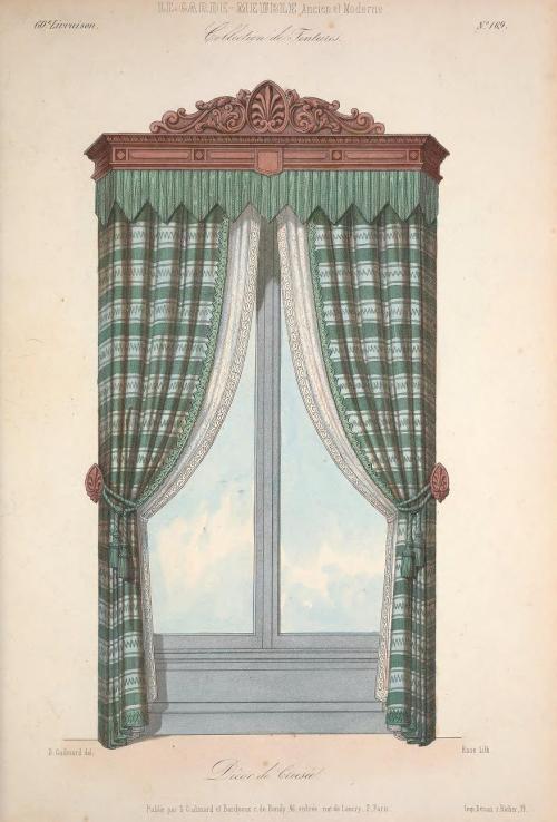 heaveninawildflower:Elegant window tentures (hangings) taken from ‘Le Garde-Meuble’ by D