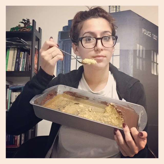 I&rsquo;m gonna eat this whole cake for breakfast at 1pm because today is my