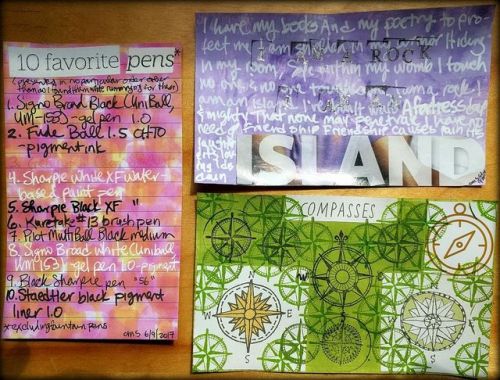 stumblingoverchaos:More ICAD 2016 prompts: top 10 list, island, and compass. I know that #3 in my to
