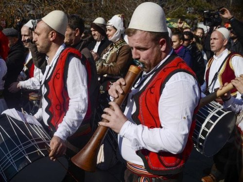 Albanians of Kosovo during celebrations marking ten years of independence. Photographed by Armend Ni